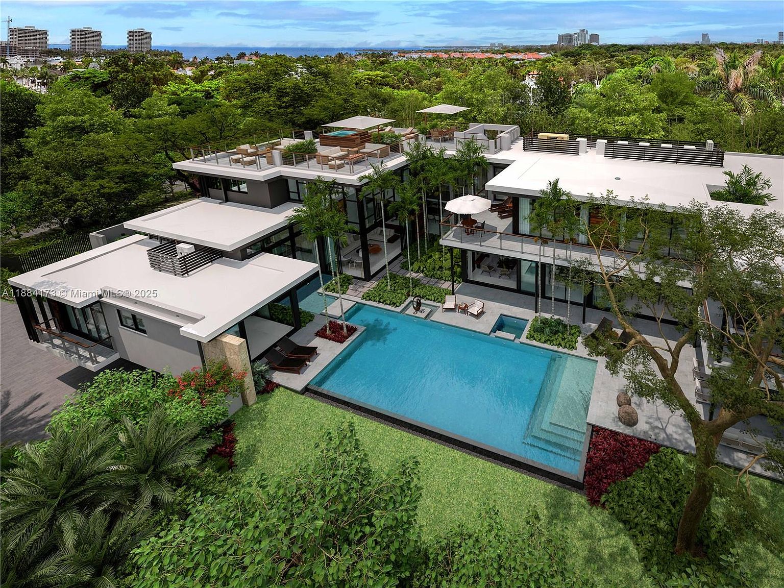 Tropical Modern Masterpiece on Miami's Highest Elevation