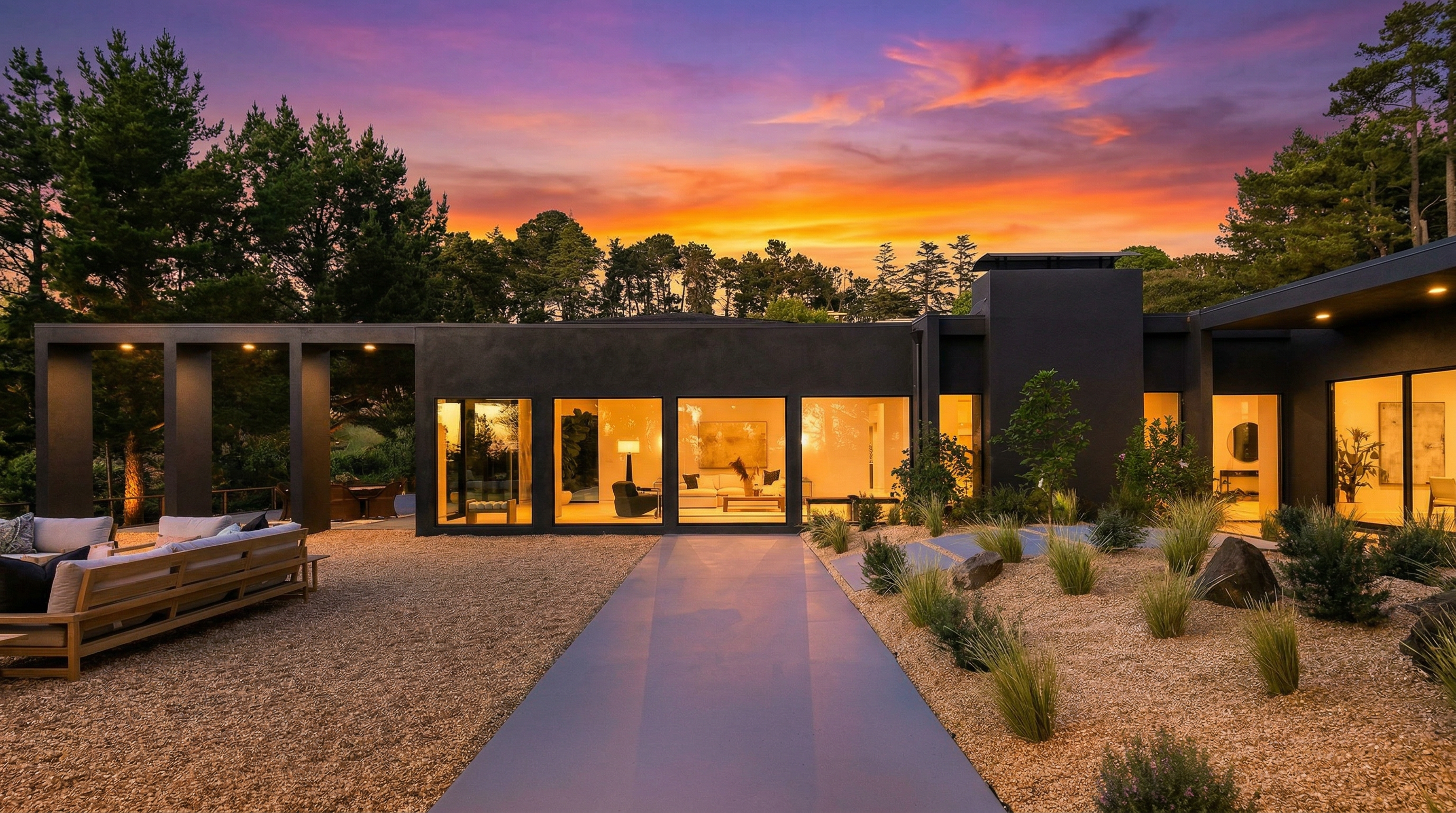 A Single-Level Modern Estate Redefining Oakland's Architectural Ceiling