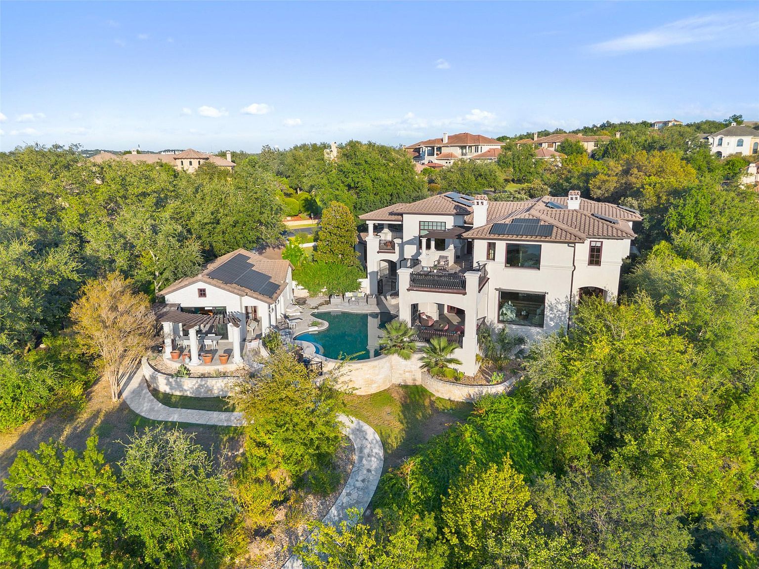 Mediterranean Waterfront Estate with Private Dock on Lake Travis