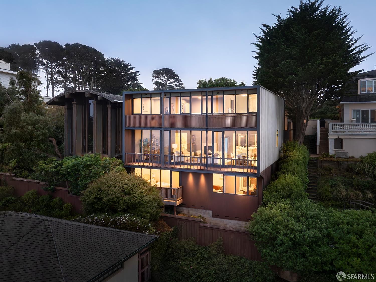 Twin Peaks Mid-Century Masterpiece with Golden Gate Views