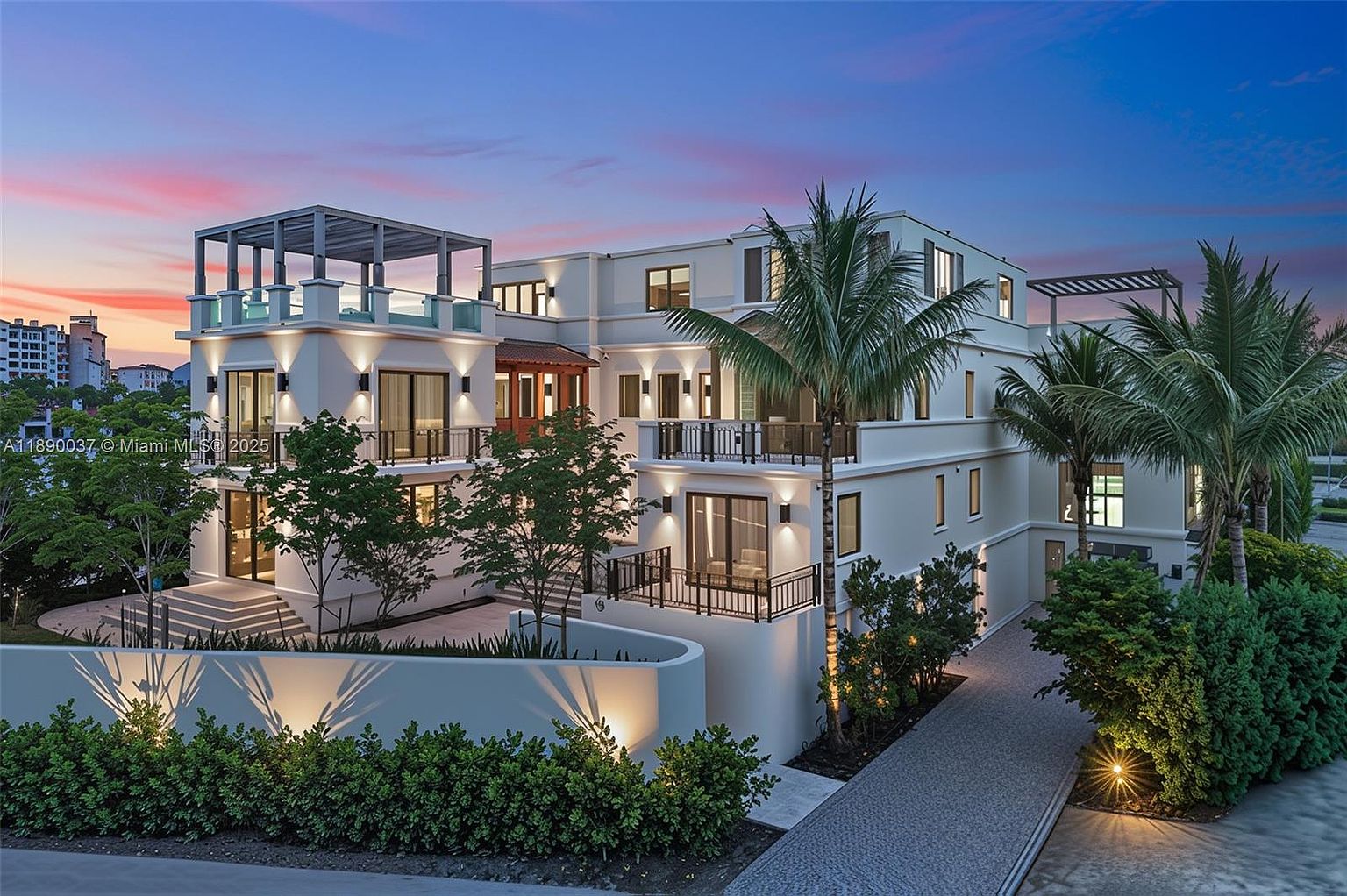 Modern Tuscan Estate on Fisher Island's Championship Golf Course