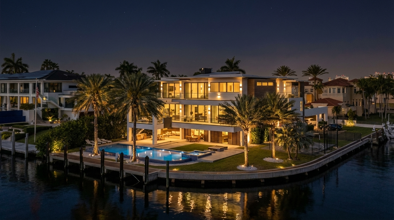 Modern Waterfront Sanctuary in Prestigious Gables by the Sea