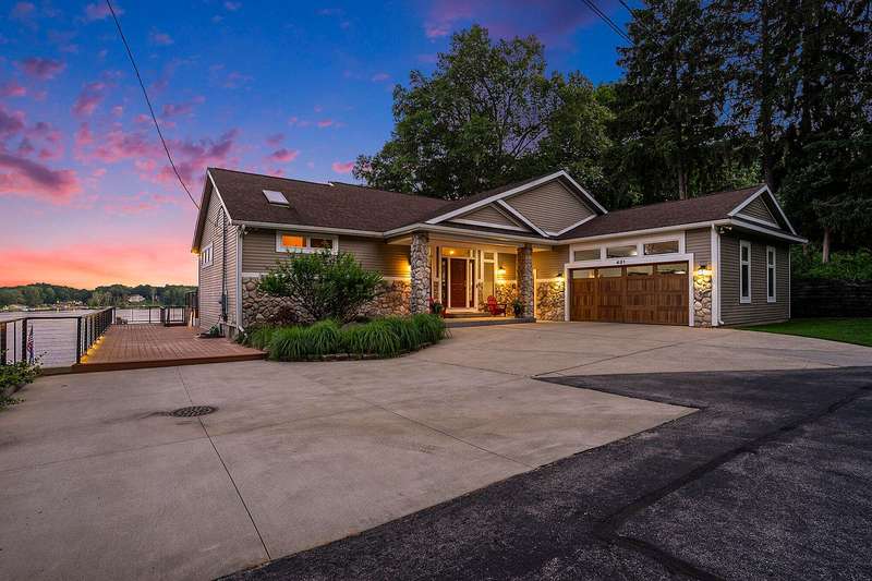 Elevated Waterfront Estate on Mona Lake's Pristine Shores